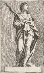 Stående kvinnlig figur, ca. 1739-40., ca. 1739-40.