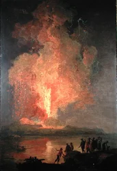 Vesuvius utbrott (olja på duk)