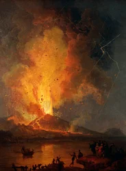 Vy över Vesuvius utbrott