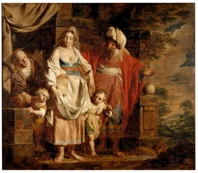 The Story of Abraham (olja på panel)
