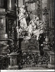 Den helige Ignatius av Loyolas altare, detalj av den katolska sanningens seger över kätteriet