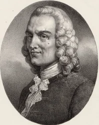 Porträtt av kompositören Jean-Philippe Rameau 1683-1764.