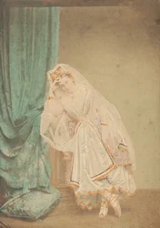 [The Countess in Gold Pique Dress as Judith], 1860-talet.