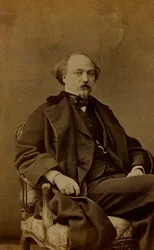 Porträtt av Jean Pierre Alexandre Antigna, fransk målare; visitkort
