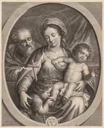 Heliga familjen och S. John.