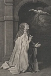 Sankta Teresa av Avilas vision av duvan, ca. 1650.