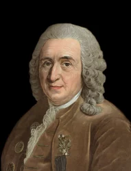 Porträtt av Charles Linne (Carl von Linne, Linneus 1707 - 1778), svensk naturforskare - Gravyr av Pierre Michel Alix (1762-1817)