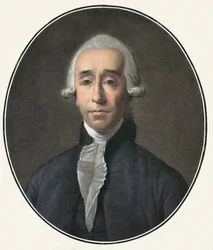 Porträtt av Jean Sylvain Bailly (1736-1793), fransk vetenskapsman, politiker - Gravyr av Pierre-Michel Alix (1762-1817)