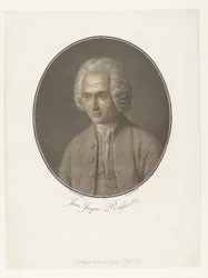 Porträtt av Jean-Jacques Rousseau Jean-Jacques Rousseau (titel på objekt) Collection of Great Men (serietitel)
