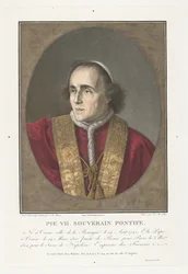 Porträtt av Paus Pius VII Pius VII. suverän påve (titel på objekt)