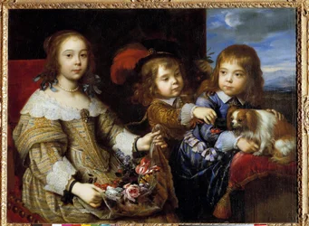 The Children of the Duke of Bouillon Målning av Pierre Mignard (1612-1695) 1647. Honolulu, Academy of Arts
