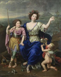 Markisin de Seignelay och två av hennes söner, 1691