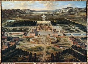 Vy över Versailles (målning på duk)