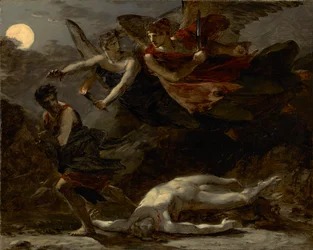 Rättvisa och gudomlig hämnd som förföljer brott, c.1805-6