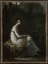 Mme Dufresne, ca 1816 (olja på papper monterad på tyg)