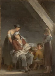 En sorgdrabbad familj, 1821