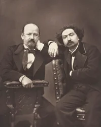 Émile Erckmann fransk författare, 1822-1899 och Alexandre Chatrian fransk författare, 1826-1890, ca. 1876