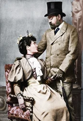 Emile Zola och Jeanne Rozerat, c1890, 1939