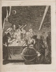 Att observera himlen i Galileos tidsålder från: Kometernas betydelse, 1681