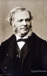 Porträtt av César Franck, fransk kompositör och organist av belgiskt ursprung (1822-1890).