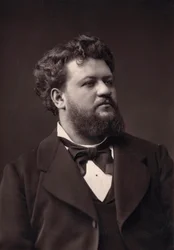 Porträtt av Jean Lassalle (1847-1909), fransk baryton. Photoglyptie Goupil. Fotografi i slutet av 1800-talet av Pierre-Pepetit.