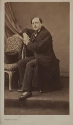 Porträtt av poeten Théodore de Banville 1823-1891.