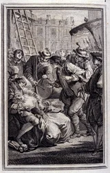 Belphegor - i ""Berättelser och noveller på vers"" av Jean La Fontaine. 1776. Illustration av P.P. Choffard.