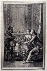 The Impossible Thing - i ""Berättelser och noveller på vers"" av Jean La Fontaine. 1776. Illustration av P.P. Choffard.