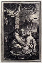 Djävulen i helvetet - i "Berättelser och noveller på vers" av Jean La Fontaine. 1776. Illustration av P.P. Choffard.