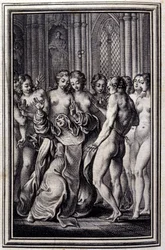 Le Glouches - i "Berättelser och noveller på vers" av Jean La Fontaine. 1776. Illustration av P.P. Choffard.
