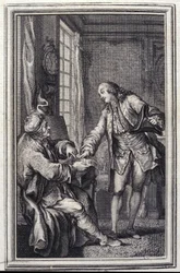 Les confeux indiscrets - i "" Sagor och noveller på vers "" av Jean La Fontaine. 1776. Illustration av P.P. Choffard.