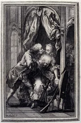 Missförstånd - i ""Berättelser och noveller på vers"" av Jean La Fontaine. 1776. Illustration av P.P. Choffard.