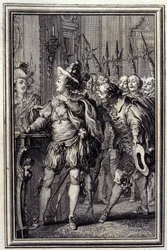 Mona Lisa - i ""Berättelser och noveller på vers"" av Jean La Fontaine. 1776. Illustration av P.P. Choffard.