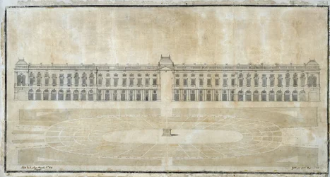 Arkitektur: "Projekt av Place Royale för Marseille, invändig höjd" 1686 (ritning)
