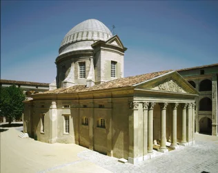 Kyrkan La Vieille Charite, klostret i Marseille, Frankrike. Barockarkitektur, av Pierre Puget