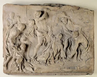 Stening Saint Stephen (terrakotta reliefstrumpor)
