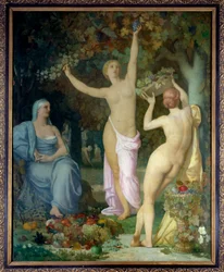 Höstmålning av Pierre Puvis de Chavannes (1824-1898) 1864 Sön. 2,85x2,26 m Lyon, Museum of Fine Arts