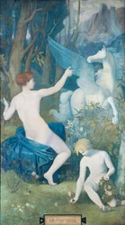 Fantasy av Puvis de Chavannes, Pierre Cecil (1824-1898)