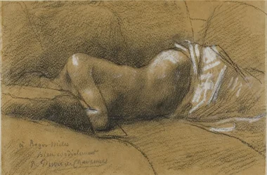 Studie av en sovande kvinna, omkring 1867