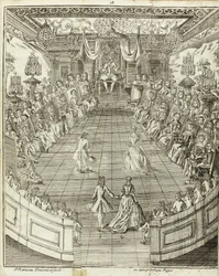 Illustration från Den dansande mästaren, 1734