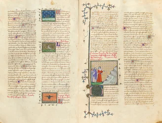 Sida från "The Properties of Things" av engelsmannen Bartholomew i den franska översättningen av Jean Corbechon, ca 1390