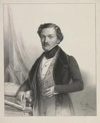 Porträtt av sångaren Gilbert-Louis Duprez 1806-1896, 1837