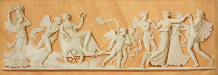 Överdörrsmålning, 1790-tal.