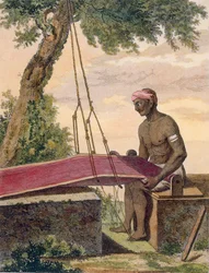 Väver av tyg, 1782.
