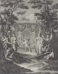Tavla 13: Kärlekens ingång till Gamaches bröllop Entrance of Love and Wealth..., 1745.