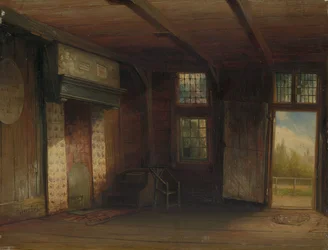 Interiör av Tsar Peter-huset i Zaandam
