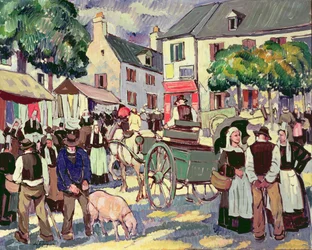 Marknadsdag i Bretagne