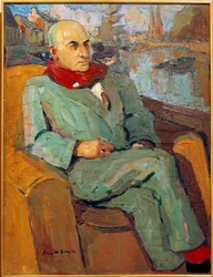Porträtt av Max Jacob (1876 - 1944). Målning av Pierre De Belay (1890-1947), 1900-talet. Orleans, Musee des Beaux Arts.