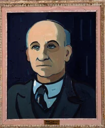 Porträtt av den franske poeten Max Jacob (1876-1944) Målning av Pierre de Belay (1890-1947) 1900-talets Orleans. Museum of Fine Arts