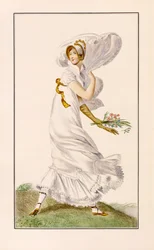 Promenadeklänning i chiffong, 1812